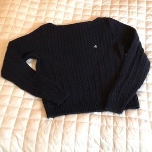 Boat neck cotton sweater L